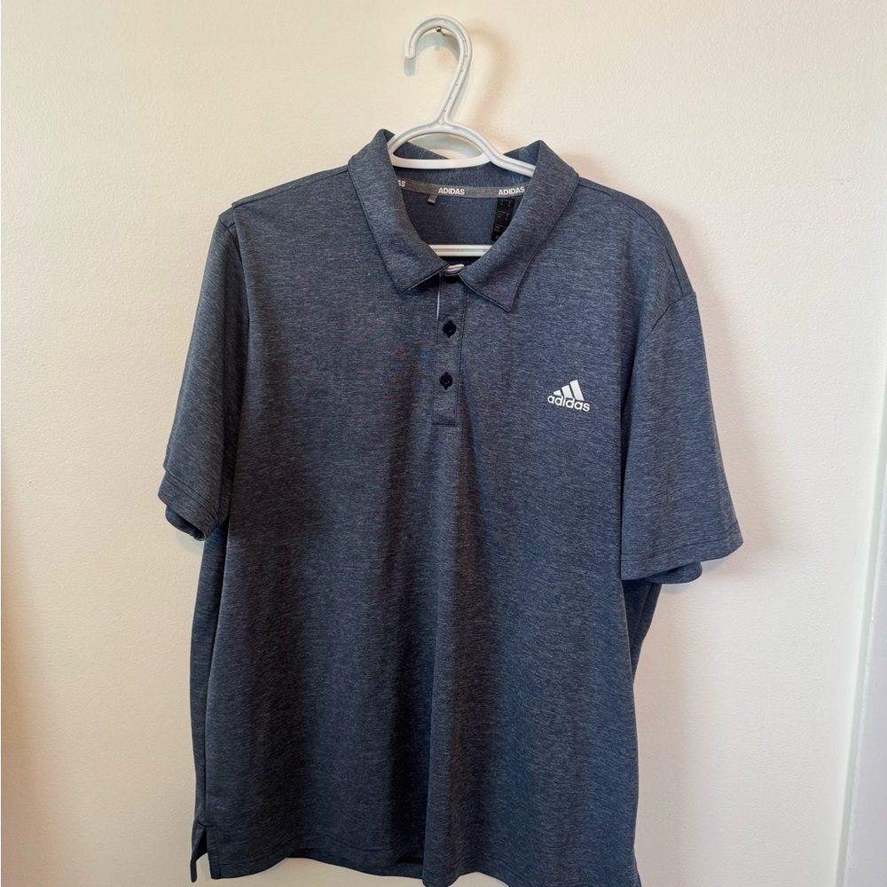 Adidas Men's Dark Gray Polo Shirt